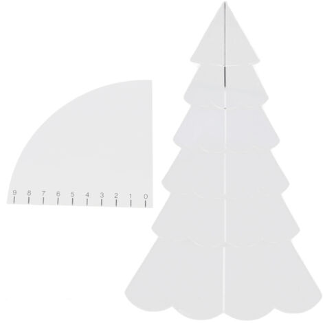 Handmade Christmas Tree Quilting Set Transparent Acrylic DIY Sewing Pattern Template Ruler Tool Set for Bowl Mats Making S