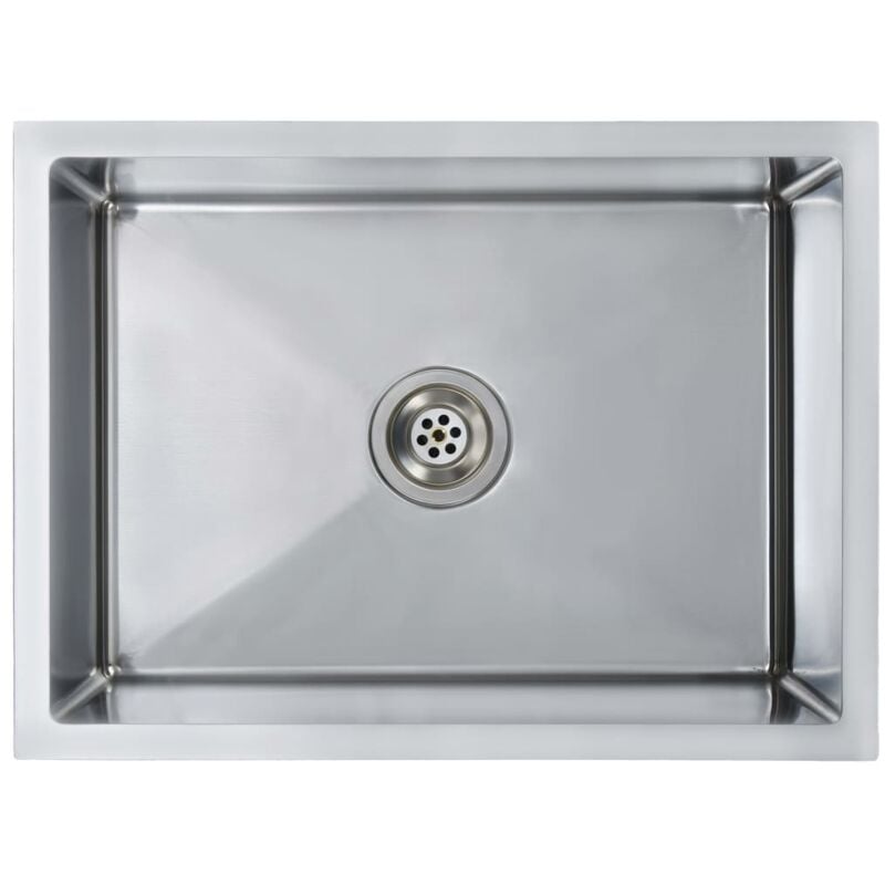 Handmade Kitchen Sink with Strainer Stainless Steel