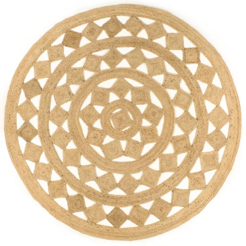 Handmade Rug Braided Jute 210 Cm Vidaxl