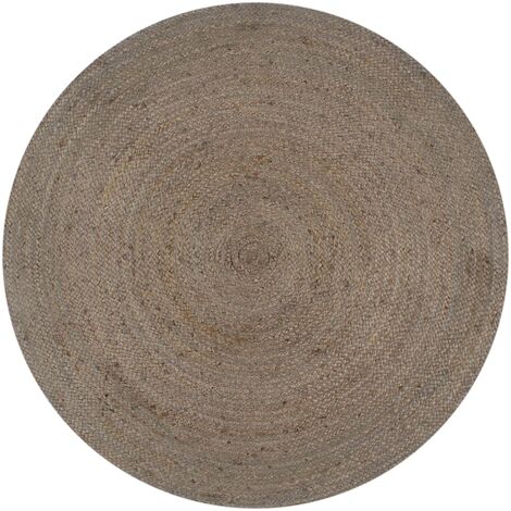 Handmade Rug Jute Round 90 cm Grey vidaXL