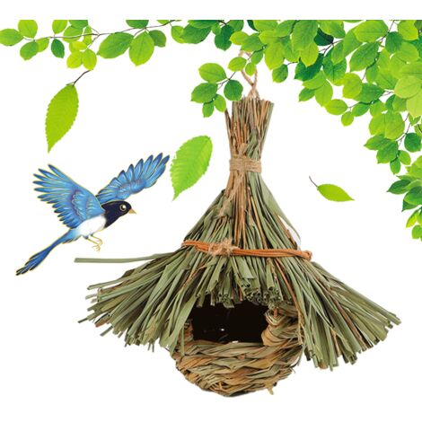 Handmade straw bird nests, hibiscus grass birdcages, parrot and hummingbird nests, decorative crafts