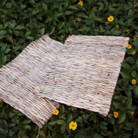 Handmade woven grass pet mats, chinchilla, rabbit, and guinea pig nests
