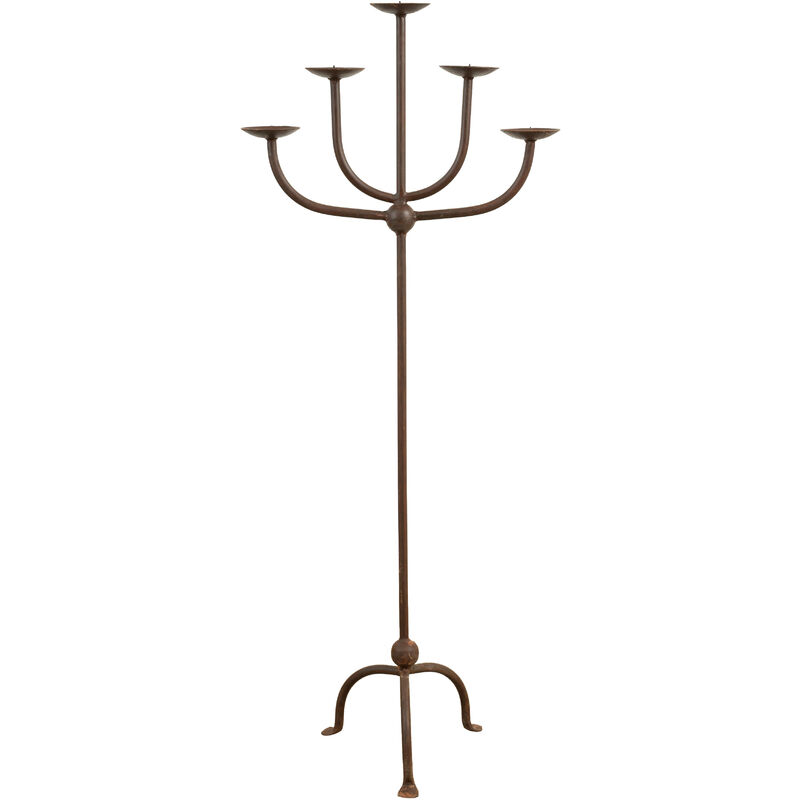 Handmade wrought iron candlestick holder