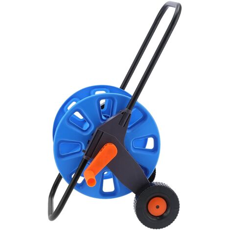 HandPush tragbarer Gartenschlauchwagen mit Schlauchaufroller und Wasserschlauchaufbewahrung für 50 m G1/2-Schlauch.
