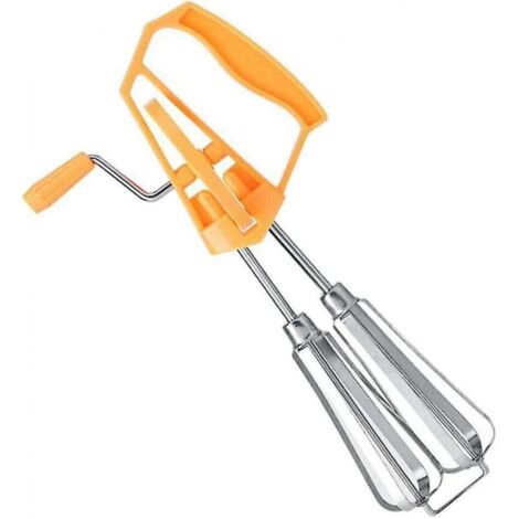 Handrührgerät aus Edelstahl – Handmixer – Milchmixer – Küchenhelfer (orange)
