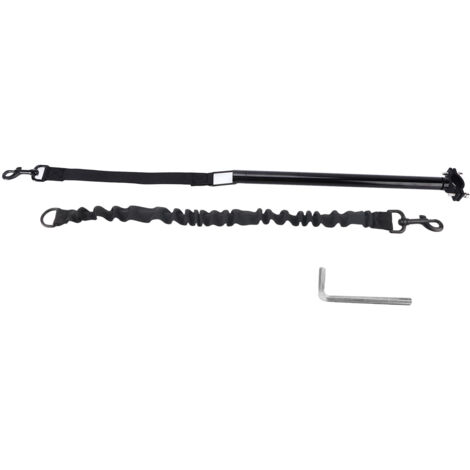 Hands Free Dog Leash Black Thicken Dog Bike Attachment Traction Belt with Hex Wrench for Dog Training Running Exercising