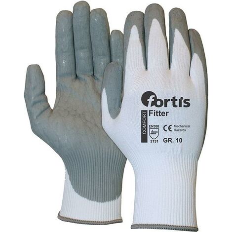 Handschuh Fitter Foam,weiß-grau, Gr.11, FORTIS