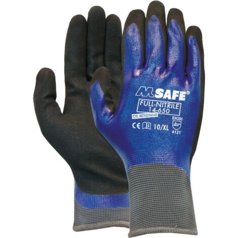 Handschuh M-Safe 14-650,Nitril, Gr. 9, vollbeschichtet 12 Stk