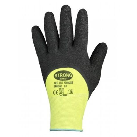 Handschuh NEONGRIP Gr.10 neongelb/schwarz EN 420,EN 388 PSA II STRONGHAND