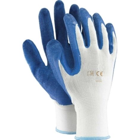 Handschuhe 9"" 6 Paar Polyester beschichtet mit rauem Latex