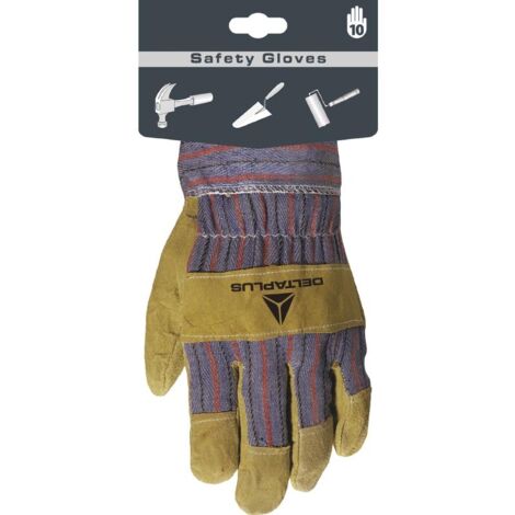 HANDSCHUHE DELTA PLUS DOCKER CROUTE BOVIN TOILE GRÖSSE 10 - DPDC10310 T9  T9