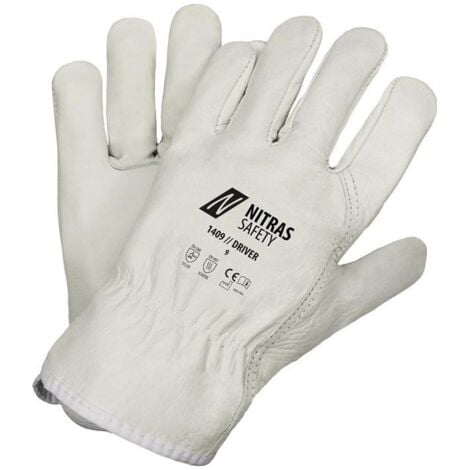 AS ARBEITSSCHUTZ GMBH 1409-09 Handschuhe Driver Gr.9 grau Rindvollleder EN 388 Kategorie II