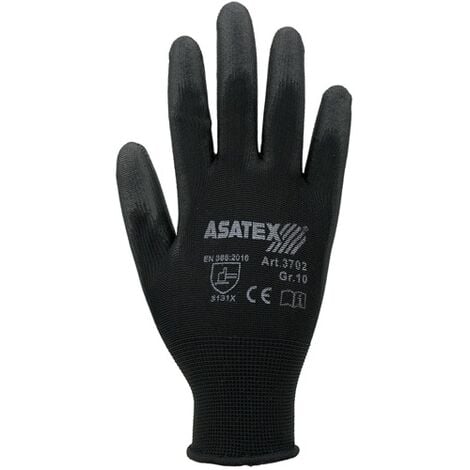 ASATEX AKTIENGESELLSCHAFT Gr.10 schwarz EN 388 PSA II Nyl.m.PU ASATEX