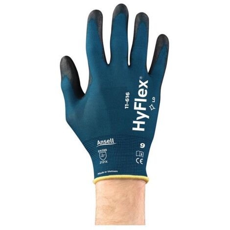 Handschuhe HyFlex® 11-616 Gr.10 grünblau/schwarz EN 388:2016 PSA II 12 PA