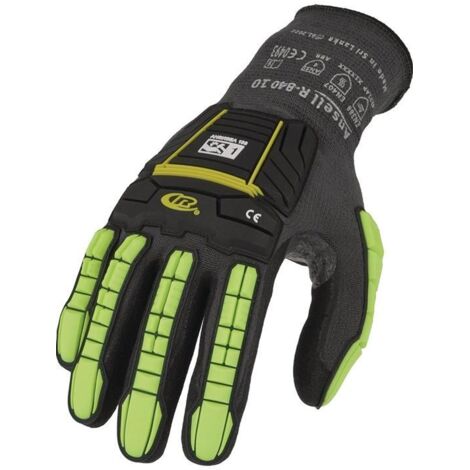 Handschuhe Ringers R840 Größe 10 schwarz/grün EN 388, EN ISO 21420:2020, EN 407 PSA-Kategorie II