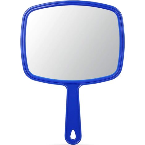 Handspiegel mit Griff – Blau