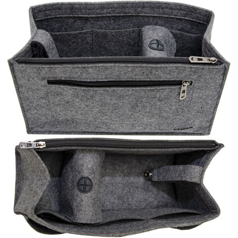 erweiterbarer Beutel mit Reißverschluss IGNPION bedruckter Handtaschen-Einsatz - IGN433 katze Organizer mit 13 Taschen Winckeltaschen-Einsatz mit Griff Mehrfarbig Einkaufstaschen-Organizer 
