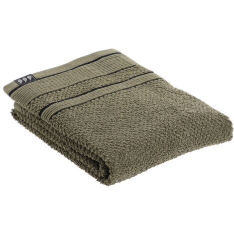 Handtuch 50x90 cm 100% baumwolle - khaki schwarz - Tendance