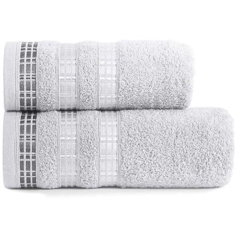 Handtuch 50x90 grau Luxus Marquiseta