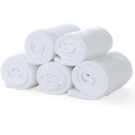 Handtuch [Ultrafeine Faser] Weißes Handtuch Klassisch 30x56cm 1 Stück Weicher Plüsch Spa Hotel Badezimmer Luxus