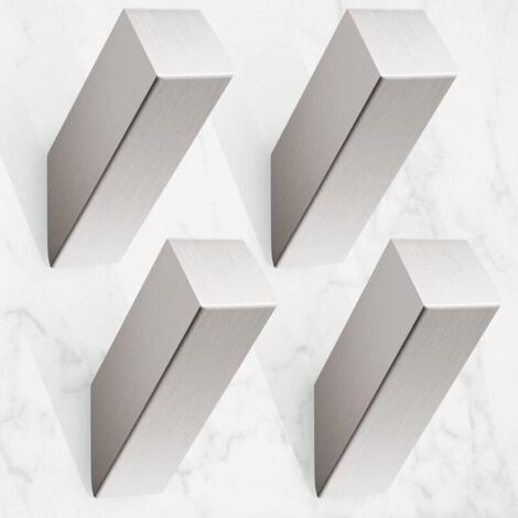 Handtuchhaken, moderne und wasserfeste silberne Wandhaken für das Badezimmer, robuste Wandhaken aus Edelstahl SUS 304 (4er-Pack, gebürstetes Nickel)