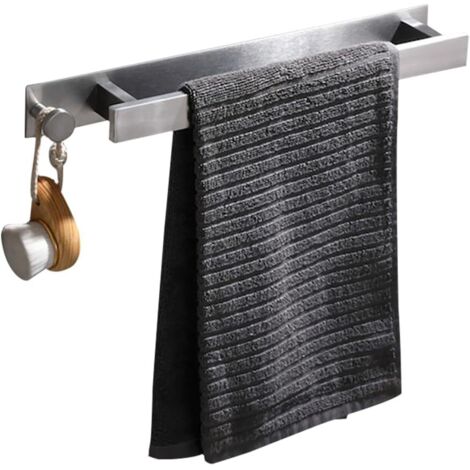 Handtuchhalter für Bad und Dusche  Wäscheständer aus Edelstahl – 40 x 6 x 4,5 cm, Silber