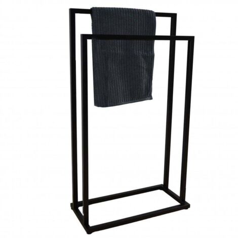 Handtuchhalter - stehend - 45x21,5x84,5 cm - mattschwarz