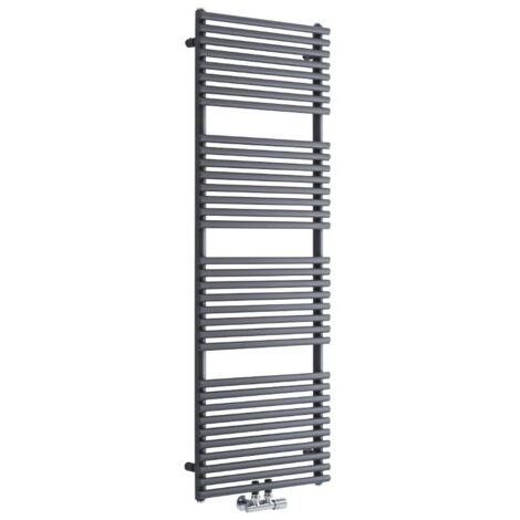 Handtuchheizkörper Mittelanschluss Vertikal Anthrazit 407 Watt 1500mm x 500mm - Magera