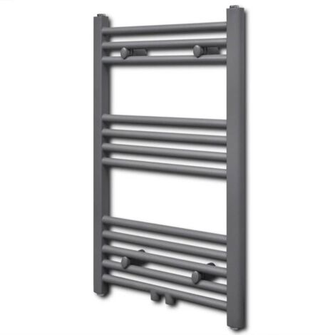 Handtuchheizkörper Warmwasser Gerade Grau 500x764 mm vidaXL