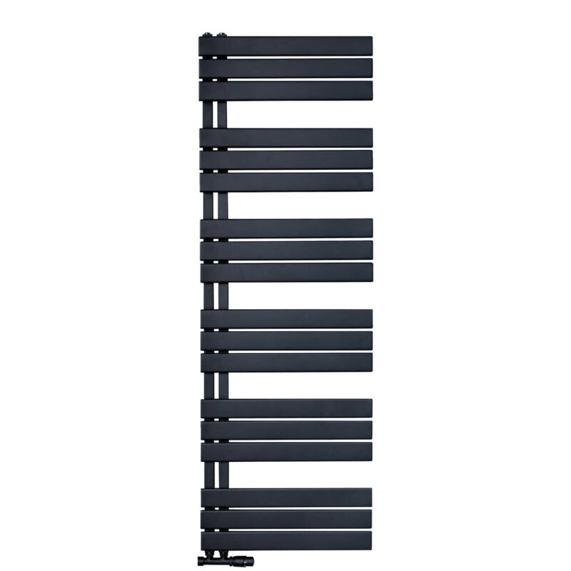 Belrad - Handtuchheizkörper/badheizkörper Paneel Anschluss Linksseitig Schwarz 1800x600