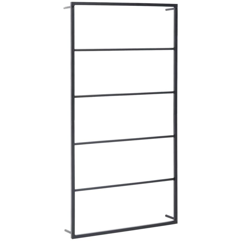 Vidaxl Handtuchständer Schwarz 60x10x116 Cm Stahl