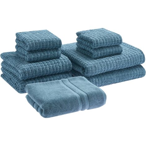 Handtücher 9er Set ATAI Baumwolle Blau