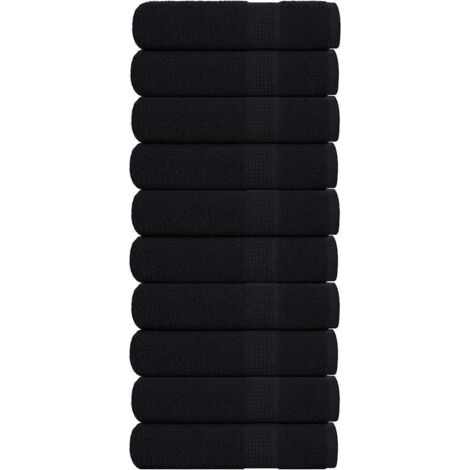 Handtücher FROGN 10 Stk. Schwarz 50x100 cm 360 g/m²
