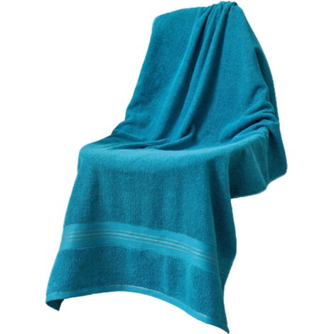Handtücher - Luxuriöses, extra großes Badetuch - 100 % Baumwolle, ultra-saugfähig, schnelltrocknend, extra großes Badetuch - Weiches Handtuch in Hotelqualität (71 x 140 cm, blau)
