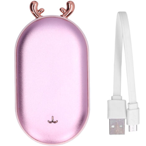 Handwärmer in Form eines Hirschgeweihs, 2-in-1 Mini-USB-Powerbank für Outdoor- und Heimgebrauch
