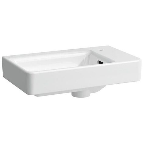 Handwaschbecken Laufen Pro S 480 x 280 mm, mit Überlauf, 1 Hahnloch rechts, weiß - H8159540001041