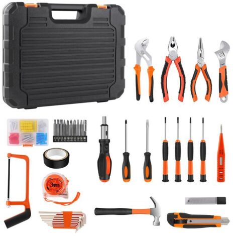 Handwerkzeugset, DAYPLUS Werkzeugkoffer 102 Teile Werkzeugset, geeignet für die Garage und das Zuhause.