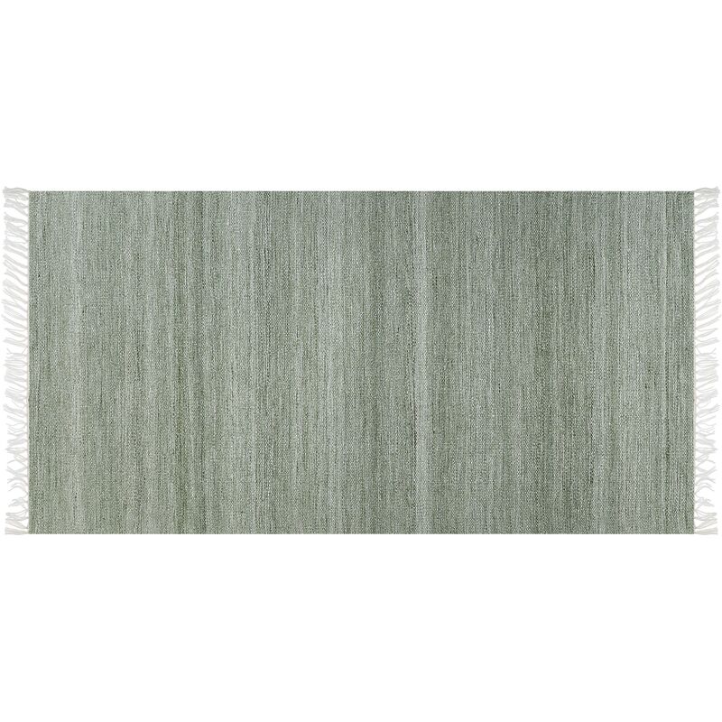 Handwoven Area Rug Indoor Outdoor Recycled pet 80 x 150 cm Light Green Malhia