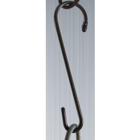 Handy Hook 8 Inches Silver - Garden Hanger - Solid Steel - H20.3 cm - Black