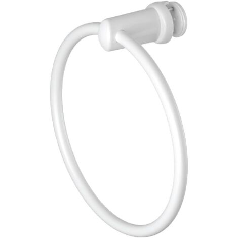 Handy Ring Fasce - Portasciugamano per Scaldasalviette a Fasce (Tubi Piatti) - si Fissa Direttamente sul Radiatore a Fasce - Bianco