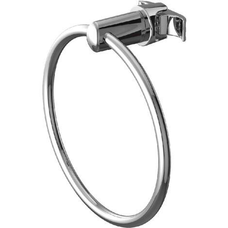 Handy Ring Tubolare - Portarotolo Carta Igienica per Radiatore Tubolare Multicolonna - si Fissa Direttamente sul Radiatore Tubolare - Cromato