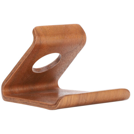 Handy- und Tablet-Ständer aus Holz (Haselnuss) – Schreibtisch, Nachttisch, für Zuhause