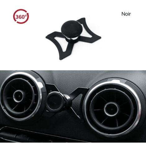 Handyhalterung Auto Magnetische für Audi A3 S3 RS3 8V, Autotelefonhalterung für Smartphone, GPS und Tablet, einfache Montage, 360° verstellbar, optimale Sicht, schwarzes Metall