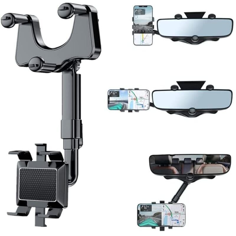 Image of Handyhalterung für den Auto-Rückspiegel, geeignet für Smartphones von 3 bis 7 Zoll