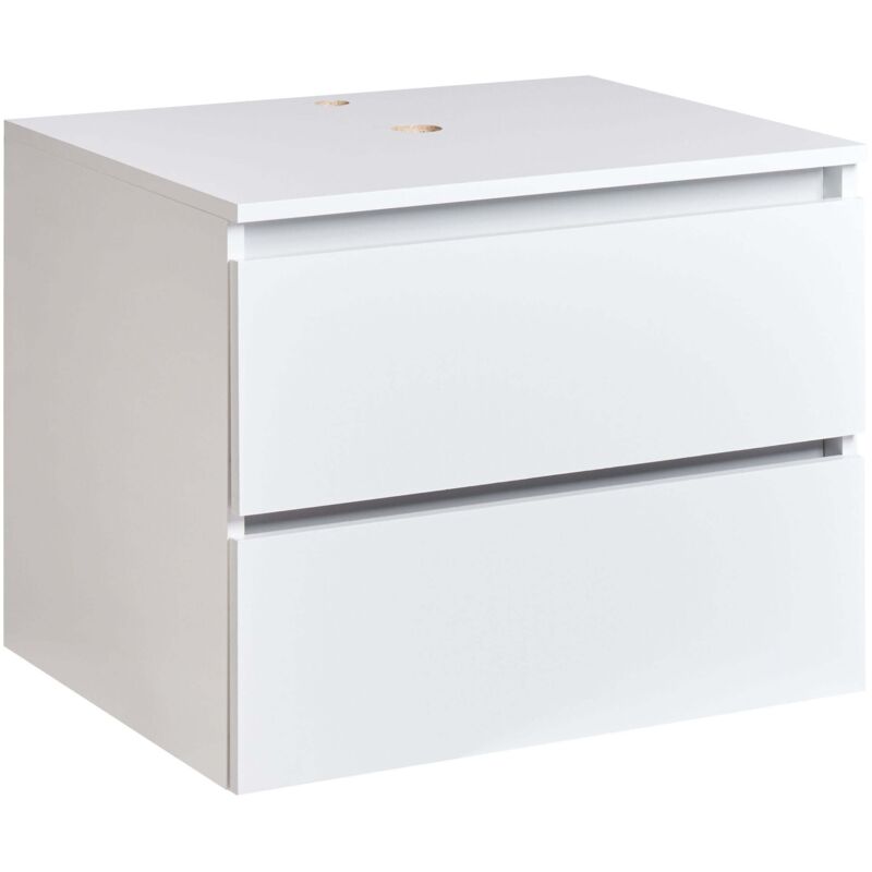 Beliani Wandmontierter Waschtischunterschrank Serra 60 Cm Weiß