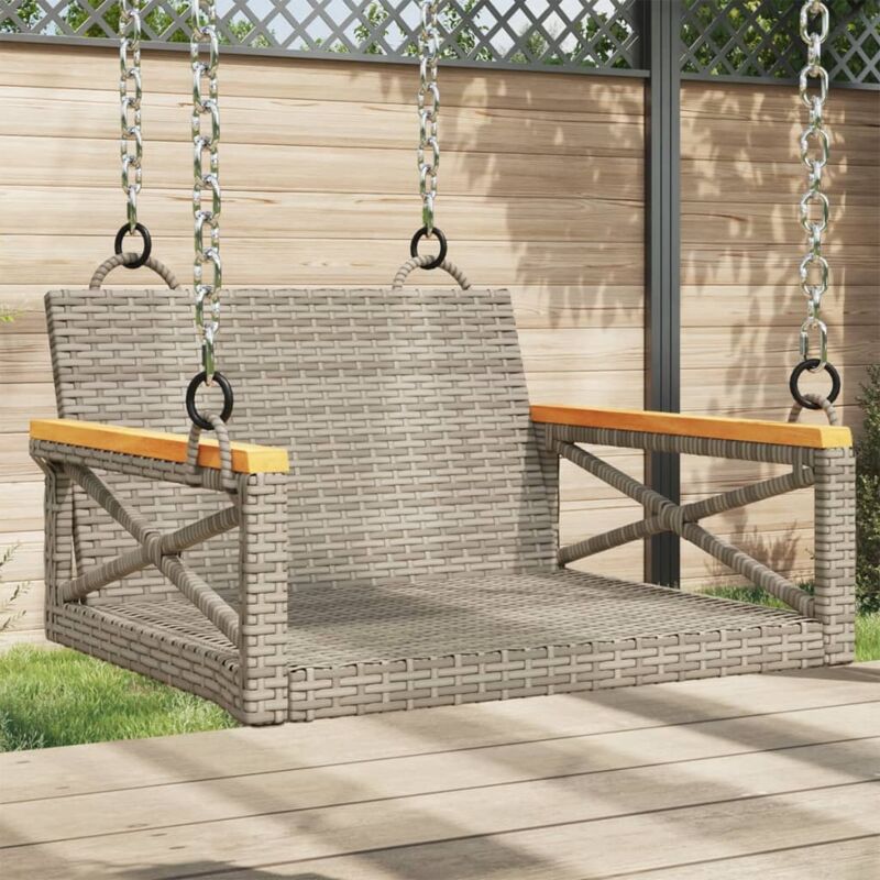 Hängesessel Grau 63x62x40 Cm Poly Rattan Vidaxl137381