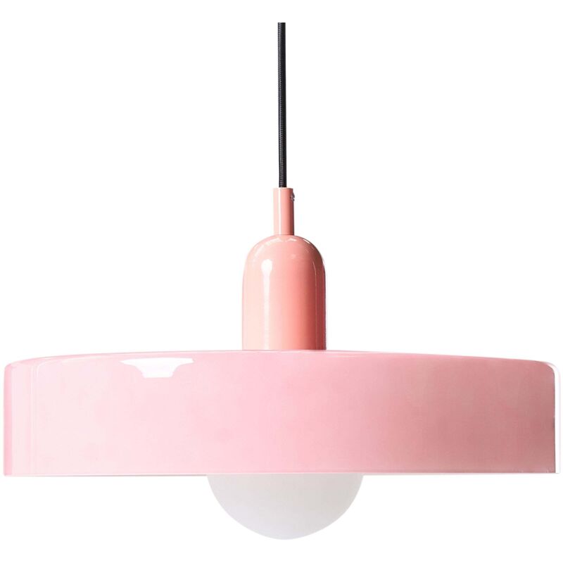 Beliani Hängeleuchte Paala Glas Rosa