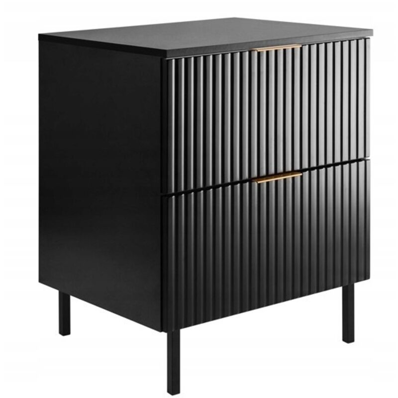 Rodan Fabryka Mebli Waschtischunterschrank - 60 Cm - Schwarz - Modernes Design - Soft Close Und Retro-elemente