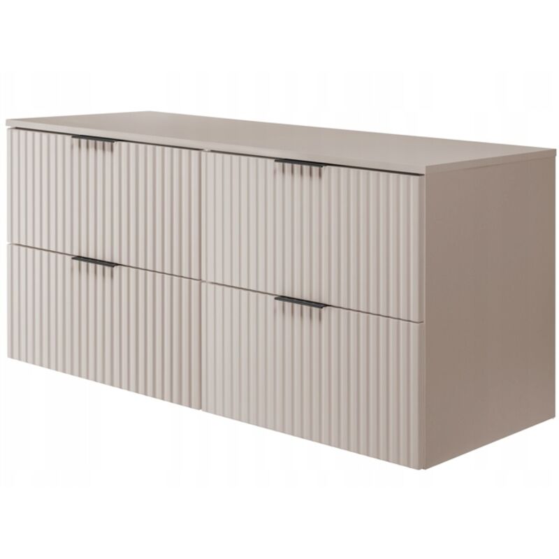 Rodan Fabryka Mebli Hängehängende Waschtischunterschrank - 160 Cm - Kaschmirfarbe - Modernes Design - Praktisch Und Elegant