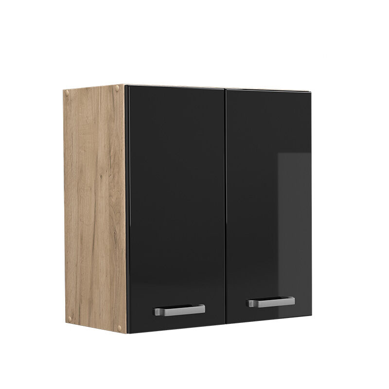 Hängeschrank R-line, Schwarz Hochglanz, 60 Cm Vicco